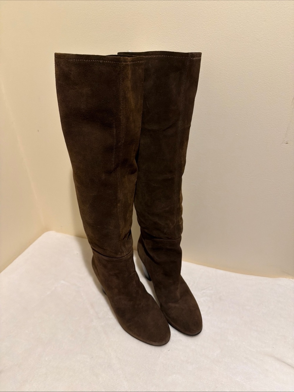 Women’s Brown Suede Tall Boots - Classic Knee-High Style Karl Lagerfeld Paris